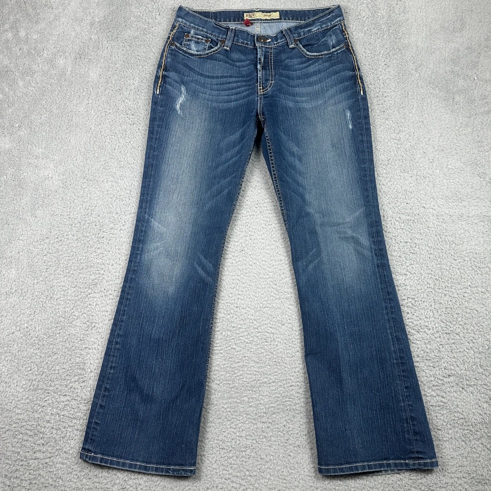 BKE Drew Bootcut‎ Jeans Womens 28x31.5 (Fits 28x29.5) Blue Stretch Distressed